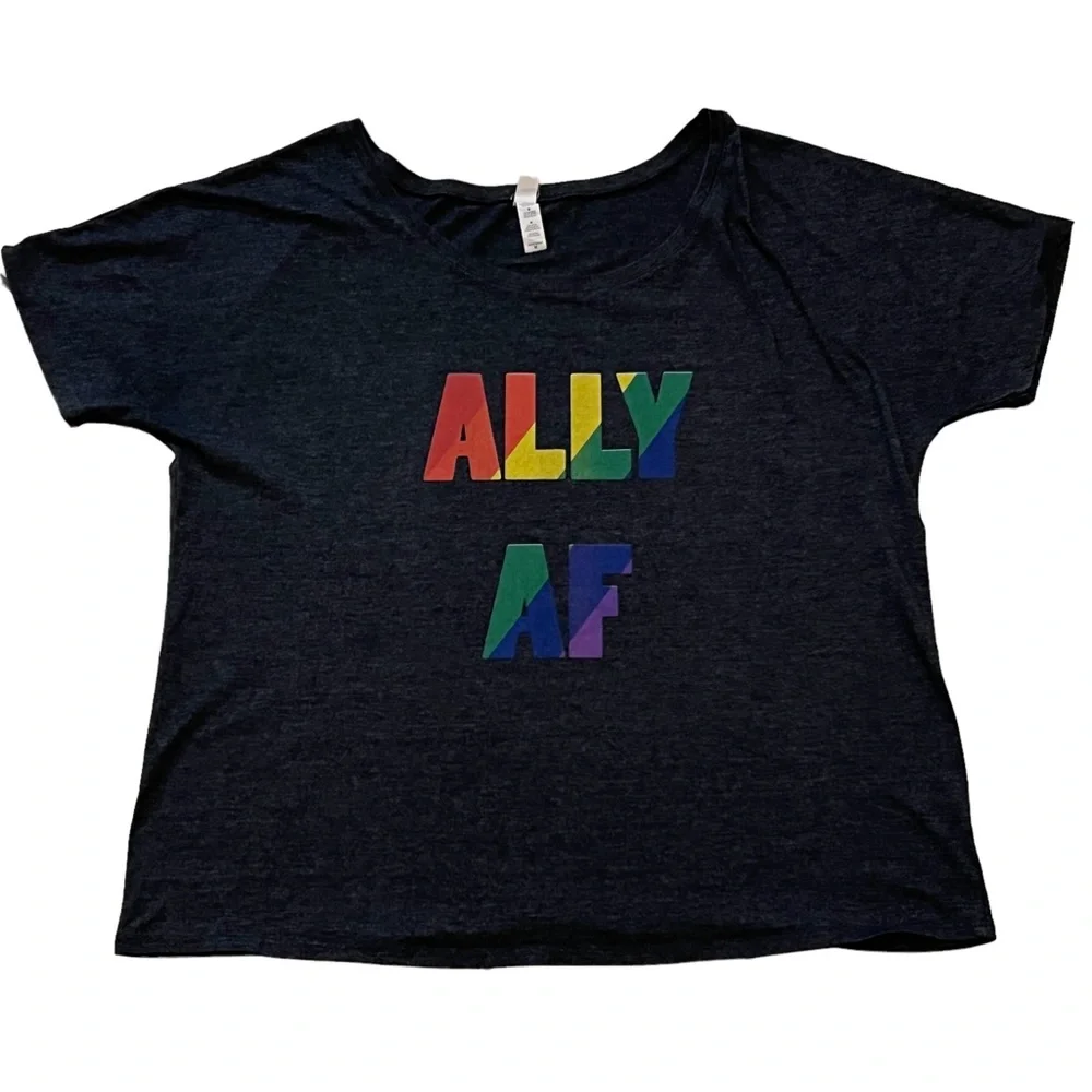 ALLY AF Tee Size Medium PTP 27 inches length 24 in approx